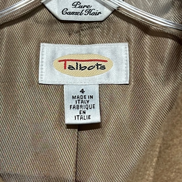 Talbots Vintage Italian Camel Hair Button Front Shacket Tan Size 4 - Picture 11 of 14